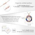 TOUPOP Sterling Silver Austrian Crystal Tree Of Life Necklace For Women-0-5
