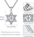 wholesale 925 Sterling Silver Turquoise Cross Pendant Necklace  for Men & Women - Jewish s-0-5
