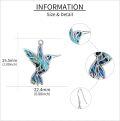 wholesale 925 Sterling Silver Abalone Shell Inlay Hummingbird Drop Earrings for Women-0-4