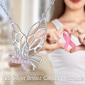 wholesale 925 Sterling Silver Pink CZ Butterfly Pendant Necklace Celtic Knot  for Her-0-4
