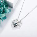 wholesale 925 Sterling Silver Panda Heart Pendant Necklace Animal  for Women-0-3