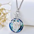 wholesale Sterling Silver Crystal Celtic Knot Heart Ashes Memorial Necklace for Women-0-10