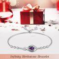 wholesale June Birthstone Bracelet Alexandrite Bracelet For Women Sterling Silver Infinity Love Birthday Jewelry Christmas Gifts For Women Her -0-2
