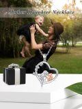 wholesale 925 Sterling Silver Mother and Child Heart Pendant Necklace-0-3