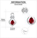 wholesale Sterling Silver Crystal Birth Flower Infinity Necklace with Birthstone for Women Girls-0-4