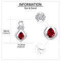 wholesale 925 Sterling Silver Daisy Pendant With Orange Gemstone-0-4