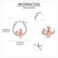 wholesale 925 Sterling Silver Chicken Hoop Earrings-0-4
