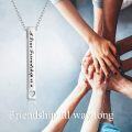 wholesale 925 Sterling Silver Inspirational Engraved Message Vertical Bar Necklace for Women Gifts-0-4