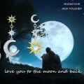 wholesale 925 Sterling Silver Opalite Star & Crescent Moon Drop Earrings-0-2