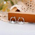 wholesale 925 Sterling Silver Polar Bear Hoop Earrings Clearance Jewelry for Women-0-3