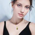 wholesale 925 Sterling Silver Spider Web Black Spider Labradorite Teardrop Pendant Necklace 14k Gold Plated-0-3