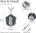 wholesale 925 Sterling Silver Saint Benedict Shield Necklace - Catholic Protection Jewelry for Men Women -0-3