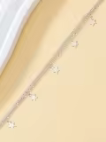 TOUPOP Sterling Silver Ankle Bracelets For Women Adjustable Anklet Elegant Foot Jewelry-0-2