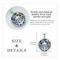 wholesale 925 Sterling Silver Triple Moon Goddess Pentagram Abalone Chakra Pendant Necklace For Women-0-4