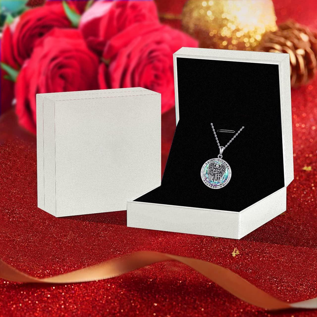 Sterling Silver Pokimi St Necklace for Women Men St Michael Benedict Christopher Protect Us Guardian Necklace-0-6