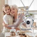 wholesale 925 Sterling Silver I Love You Heart Necklace w/Black Pearl CZs & Engraved Message - Gift for Women/Mom/Girlfriend-0-1