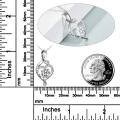 wholesale 925 Sterling Silver Infinity Heart Pendant Necklace With Clear Crystal-0-2