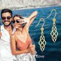 wholesale 14K Gold Celtic Knot Drop Earrings with Leverbacks - Elegant Fine s for Women-0-4