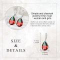 wholesale 925 Sterling Silver Red Green Gradient Teardrop Moonstone Leverback Earrings Jewelry-0-4