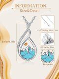 wholesale 925 Sterling Silver & Turquoise Mustard Seed Necklace with AAA CZ - Inspirational Christian Faith Jewelry Gift-0-5