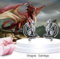 wholesale 925 Sterling Silver Cute Dragon Stud Earrings for Women - Animal Shape Jewelry-0-3