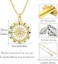 wholesale 925 Sterling Silver Vintage Skull Compass Pendant Necklace s for Women and Men-0-3