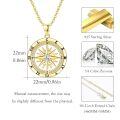 wholesale 925 Sterling Silver Vintage Skull Compass Pendant Necklace s for Women and Men-0-3