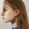 wholesale 925 Sterling Silver White Gold Plated Abalone Shell Long Bar Drop Earrings For Women-0-3