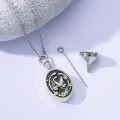 wholesale 925 Sterling Silver Floral Keepsake Cremation Jewelry Urn Pendant with Funnel and Chain-0-2