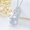 TOUPOP Sterling Silver & Stone Mermaid Necklace Nautical Jewelry Gift-0-2
