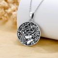 wholesale 925 Sterling Silver Butterfly Yin Yang Pendant Necklace-0-2