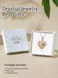 wholesale Sterling Silver 2 Birthstones Angel Wings Necklace for Women-0-3