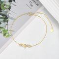 wholesale 14K Gold Chain with Crystal Bow and Heart Charm Bracelet for Women (6-8 inches adjustable length)-0-4