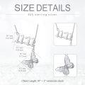 wholesale Sterling Silver Angel Number Lariat Necklace w Butterfly Pendant 11 11 333 444-0-5