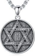 wholesale 925 Sterling Silver &  Star of David Pendant Necklace for Men and Women-0-0