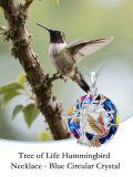 TOUPOP Sterling Silver Crystal Butterfly Tree Of Life Dragonfly Hummingbird Pendant Necklace-0-4