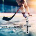 wholesale Sterling Silver Hockey Urn Necklace for Ashes with Keepsake Compartment, Adjustable Chain, Gift Box-0-1