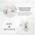 wholesale 925 Sterling Silver Rabbit Carrot Stud Earrings for Girls and Women-0-2