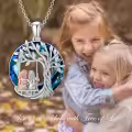 TOUPOP Sterling Silver Crystal Tree Of Life Sisters Necklace-0-3