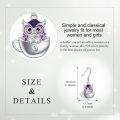 wholesale 925 Sterling Silver Coffee Cup with Cat Pendant Dangle Earrings for Women Girls Gifts-0-5
