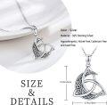 wholesale 925 Sterling Silver Celtic Knot Moon Pendant Necklaces for Women and Men-0-4