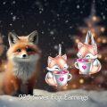 wholesale 925 Sterling Silver Fox Cup Heart Stud Earrings  for Women Girls-0-2