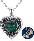 wholesale 925 Sterling Silver Blue Crystal Heart Locket Necklace for Women - Always in My Heart-0-35