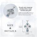 wholesale 925 Sterling Silver Celtic Knot Abalone Shell Inlay Cross Pendant Necklace-0-2