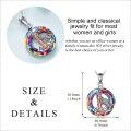 wholesale 925 Sterling Silver Rainbow Crystal Wolf Pendant Necklace for Women-0-4
