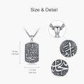 wholesale 925 Sterling Silver Allah Necklace with Islamic Arabic Calligraphy and Textured Surface Design for Men Women Gifts-0-4