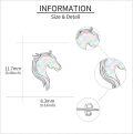 wholesale 925 Sterling Silver Opal Horse Stud Earrings with Mother's Day Gift Box-0-4