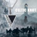 wholesale Sterling Silver Celtic Tiger Eye Necklace for Men Triangle Viking Pendant-0-21