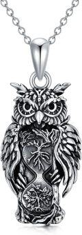 wholesale 925 Sterling Silver Owl Tree of Life Pendant Necklace - Unique s for Men & Women-0-0