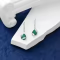 TOUPOP Sterling Silver Gemstone Teardrop Dangle Earrings Women Gifts-0-4